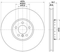 Hella Pagid GmbH Remschijf 8DD355120701