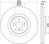 Hella Pagid GmbH Remschijven 8DD355128941