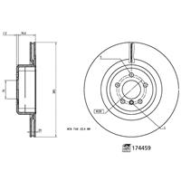 bmw remschijf 174459