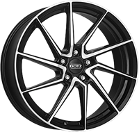 Dotz Dotz spa Black front polished 8x19 5x112 ET45