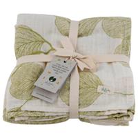 Lullaby Planet Musselin Swaddle 120x120cm - Lake Green