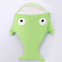 huismerk Schattig Shark Style Baby slapen kleding tas voor 0-6 maand Baby maat: 85 werf (groen)