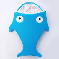 huismerk Schattig Shark Style Baby slapen kleding tas voor 1-1 5 jaar Baby grootte: 105 werf (blauw)