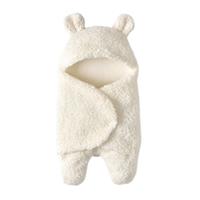 huismerk Baby slaapzak pasgeboren been warmer plus fluweel quilt grootte: 34 cm x 65 cm (wit)