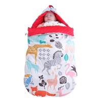 huismerk Baby katoen anti-shock herfst en winter verdikking dual-use pasgeboren quilt baby erwten deken slaapzak (dierlijke wereld dik met schouderpad )