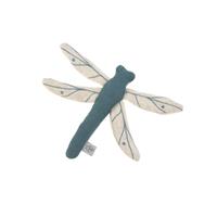 Lässig gebreid speeltje en knuffel met rammelaar knetter Garden Explorer Dragonfly blue
