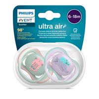 Philips Avent Ultra Air Fopspeen 6-18 maanden Meisje 2 stuks