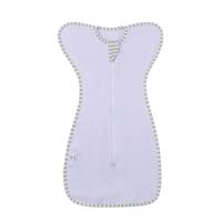 null Insular Baby Swaddle Wrap Cotton Elastic Sleeping Bag Size:60cm For 0-3M(Light Purple)