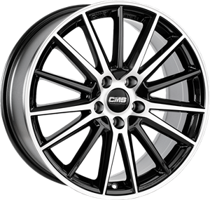 CMS WHEELS C23 Zwart gepolijst