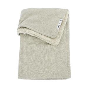 Meyco Knit Basic Fleece Ledikantdeken 100 x 150 cm Sand Melange