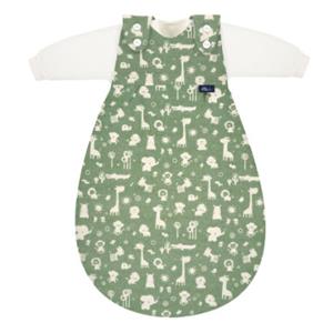 Alvi Baby-Mäxchen Schlafsack 3tlg. - TOG 2,5 - Granite Animals, 56/62 grün/weiß