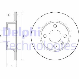 Remschijven DELPHI BG2909, 2 deel