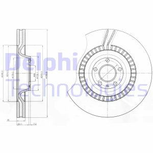 Remschijf DELPHI BG9070C, 1 deel