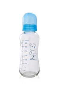 Lorelli Babyflasche »Baby Glasflasche 240 ml«, 240 ml Fassungsvermögen Silikonsauger Deckel ab Geburt