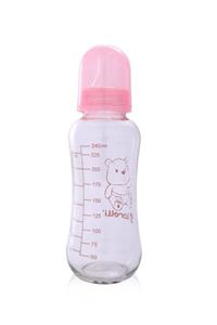 Lorelli Babyflasche »Baby Glasflasche 240 ml«, 240 ml Fassungsvermögen Silikonsauger Deckel ab Geburt
