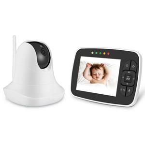 IVSO Video-Babyphone »Babyphone mit Kamera, Ferngesteuerter Pan-Tilt-Zoom und 3,5 Zoll LCD-Bildschirm, Infrarot-Nachtsicht, Temperaturanzeige, Schlaflieder, Zwei-Wege-Audio«, Gegensprechfu