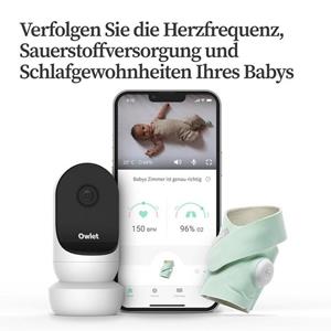 Owlet Baby Care DE Babyphone, Babyphone Duo 2: Smart Sock 3 und HD Kamera 2