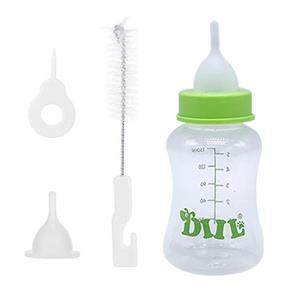 GelldG Babyflaschenwärmer Aufzuchtflasche 150ml Wasser Milch Flasche Neugeborene Pet Kleine Hunde Welpen Katze Milch Fläschchen Milch Feeder mit Nippel Pinsel Set