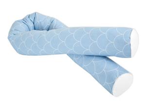 KraftKids Nestchenschlange »weiße Halbkreise auf Pastelblau«, 100% Baumwolle Länge 140 cm