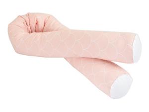 KraftKids Nestchenschlange »weiße Halbkreise auf Pastelrosa«, 100% Baumwolle Länge 140 cm