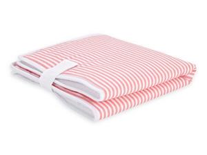 KraftKids Wickelauflage »Streifen rosa«, Reisewickelunterlage aus 3 Stoffsichten, 100% Baumwolle, Innen wasserundurchlässig, faltbar mit Klettverschluss