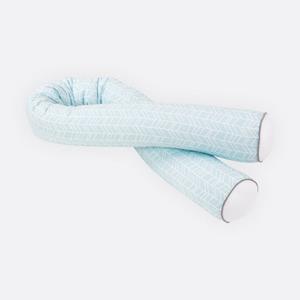 KraftKids Nestchenschlange »weiße Feder Muster auf Blau«, 100% Baumwolle Länge: 100 cm