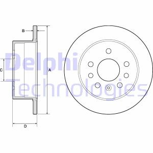 Remschijven DELPHI BG2879, 2 deel