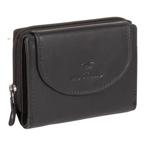 MUSTANG Portemonnee Udine leather wallet top opening in een praktisch formaat