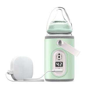 GLiving Flaschenwärmer Baby Flaschenwärmer Tragbare USB Heizung Milch Heizbeutel Träger für Reisen(Grün)