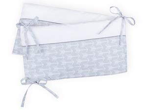 KraftKids Bettnestchen »weiße Pfeile auf Grau«, für 140x70 cm Bett, 100% Baumwolle, abnehmbarer Bezug, Befestigungsbänder, drei Füllkissen
