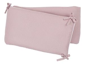 KraftKids Bettnestchen »Waffel Piqué rosa«, für 140x70 cm Bett, 100% Baumwolle, abnehmbarer Bezug, Befestigungsbänder, drei Füllkissen