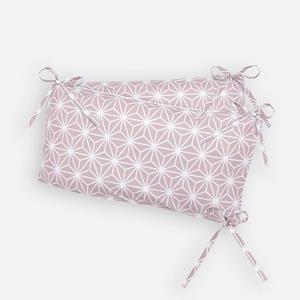 KraftKids Bettnestchen »weiße Diamante auf Cameo Rosa«, für 120x60 cm Bett, 100% Baumwolle, abnehmbarer Bezug, Befestigungsbänder, drei Füllkissen