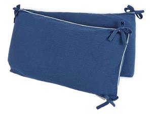 KraftKids Bettnestchen »Musselin blau«, für 120x60 cm Bett, 100% Baumwolle, abnehmbarer Bezug, Befestigungsbänder, drei Füllkissen