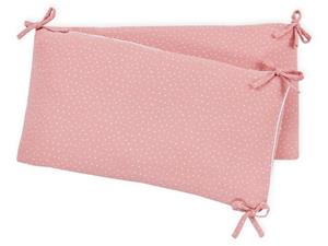 KraftKids Bettnestchen »Musselin rosa Punkte«, für 120x60 cm Bett, 100% Baumwolle, abnehmbarer Bezug, Befestigungsbänder, drei Füllkissen