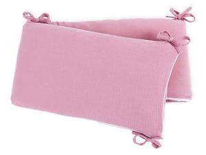 KraftKids Bettnestchen »Musselin rosa«, für 120x60 cm Bett, 100% Baumwolle, abnehmbarer Bezug, Befestigungsbänder, drei Füllkissen