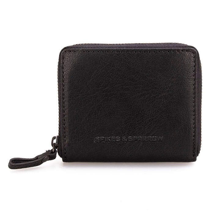 spikes&sparrow Spikes en Sparrow Zip Around Portemonnee RFID Zwart