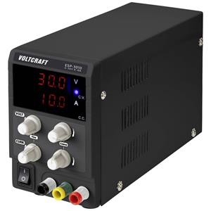 VOLTCRAFT ESP-3010 Labornetzgerät, einstellbar 0 - 30 V/DC 0 - 10A 300W Steckanschluss 4mm schmale
