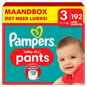 Pampers Baby Dry Luierbroekjes Maat 3 (6-11 kg) 192 stuks