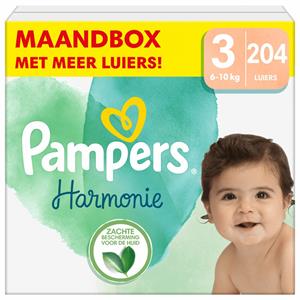 Pampers Harmonie Gr.3 Newborn, 6-10 kg, Monatsbox (1x204 Windeln)