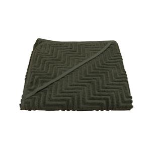 Filibabba Bath towel with hood GOTS - Zigzag dark green