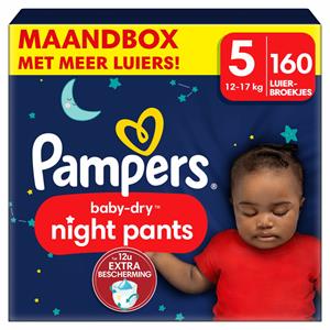 Pampers Baby Dry Night Pants Luierbroekjes Maat 5 (12kg-17kg) 160 stuks