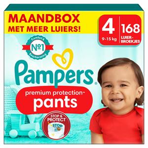 Pampers Premium Protection Pants, Gr. 4, 9-15kg, Monatsbox (1x 168 Windeln)