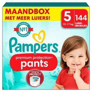 Pampers Premium Protection Pants, Gr. 5, 12-17kg, Monatsbox (1x 144 Windeln)