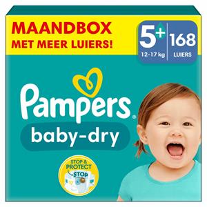 Pampers Baby Dry Luiers Maat 5+ (12-17 kg) 168 stuks