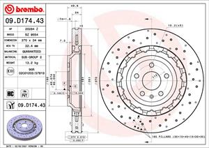 Remschijf BREMBO, Remschijftype: Binnen geventileerd, u.a. für Audi