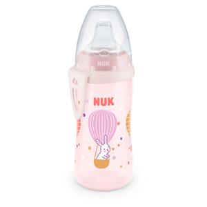 NUK Babyflasche Active Cup, rosa, Motiv Hase 300ml