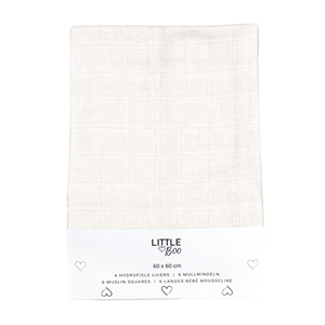 Little Boo Luiers  Uni White 6-pack