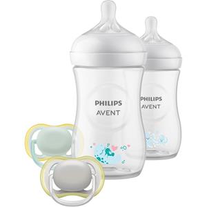 Philips Avent Babyflasche Avent Natural Response Flaschen-Set mit Unterwasser-Motiven, Anti-Kolik-System