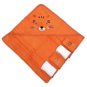 Hütte & Co Hut Geschenkset Badhanddoek met capuchon 5 Stuk orange