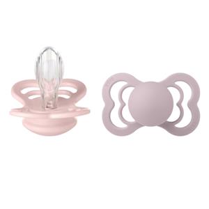 BIBS Soother Supreme Blossom & Dusky Lilac Silicone 6-36 maanden, 2st.